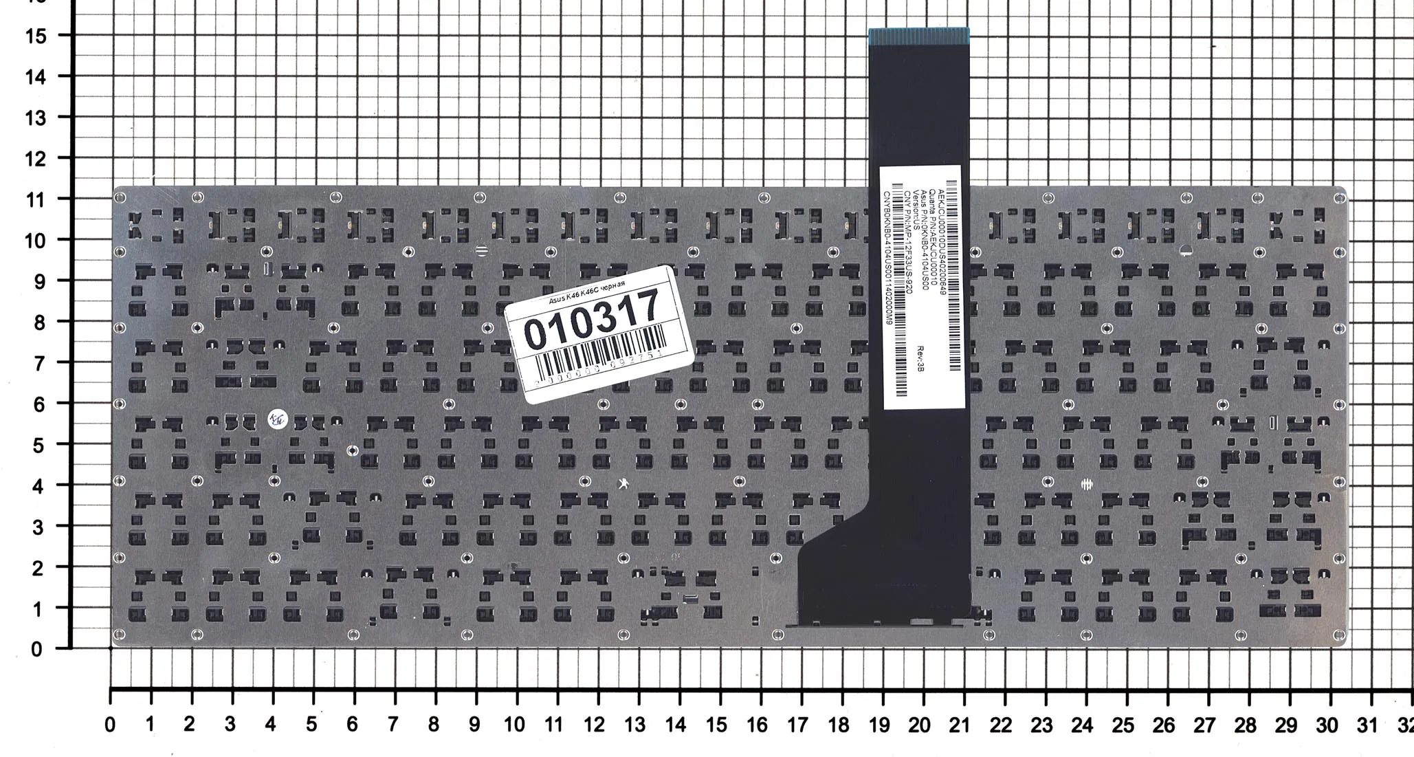 Клавиатура для Asus K46 K46CA K46CB Series p/n: OKNBO-410US00 MP-12F33US-920 MP-12F33K0-920W русская черная |