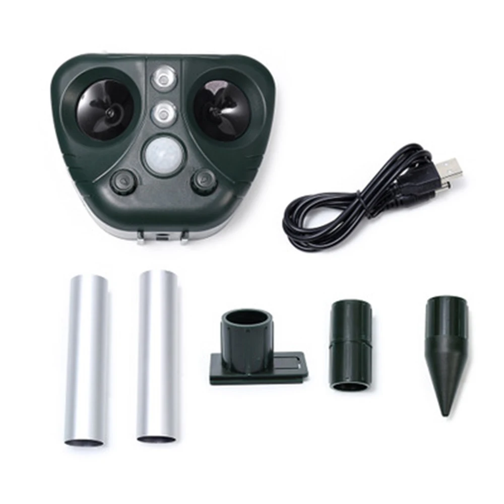 

Solar Powered Motion Activated Animal Ultrasonic Cats Dog Repeller Frighten Animals PIR Sensor For Outdoor Gardening Repellents