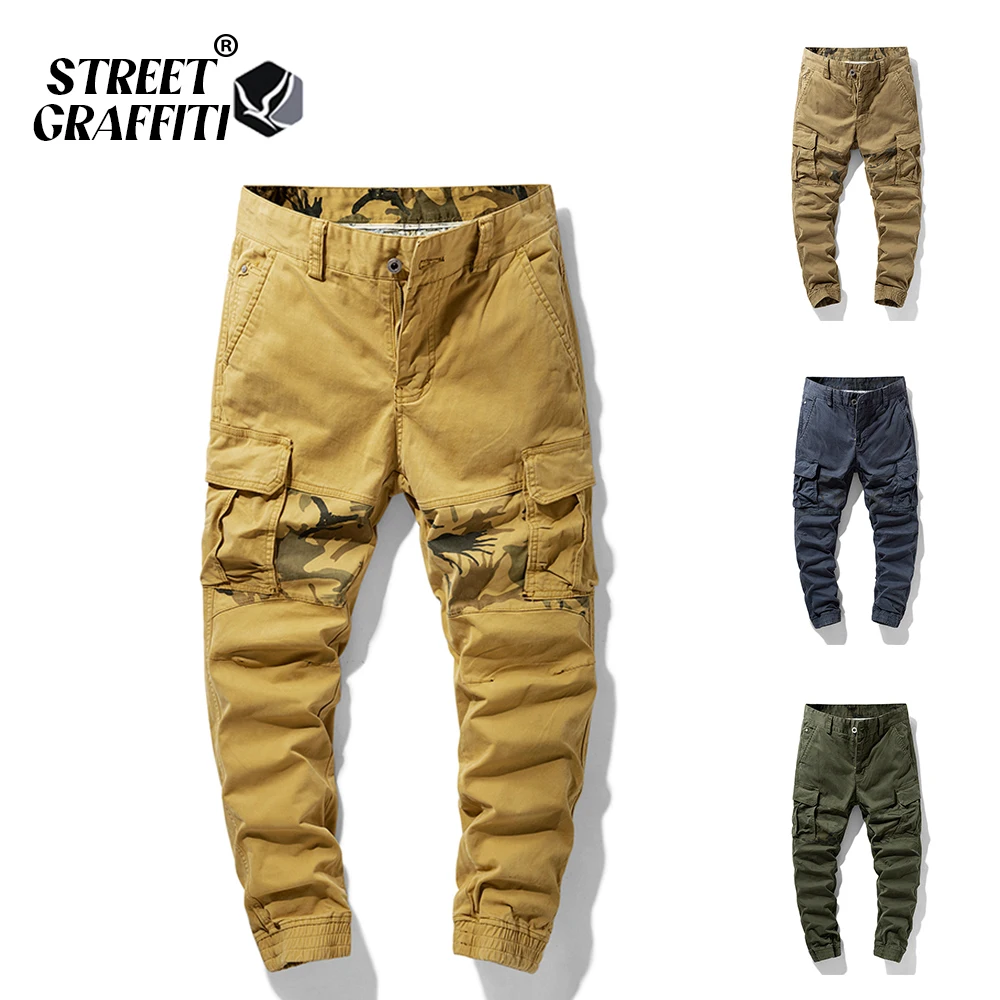 2021 новые весенние мужские хлопковые повседневные брюки карго для мужчин костюмы