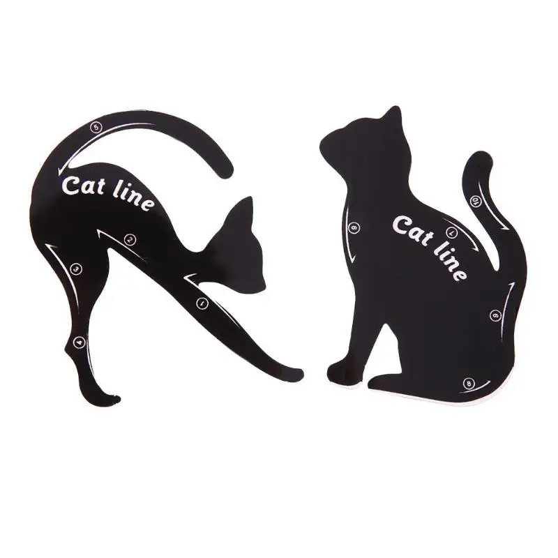 Pro 2 шт./компл. форма для бровей женщин кошачья линия инструмент макияжа глаз