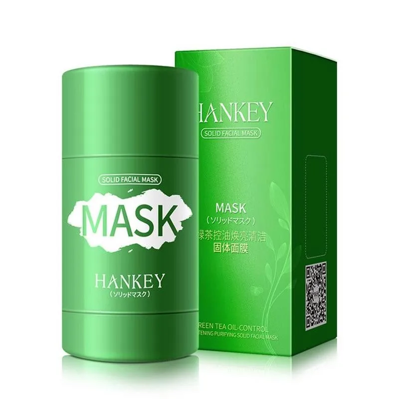 

1pc 40g Green Tea Oil Control Cleansing Facial Mask Clean Facial Mask Moisturizing Pore Mud Smear Mask Brightening Y2C4