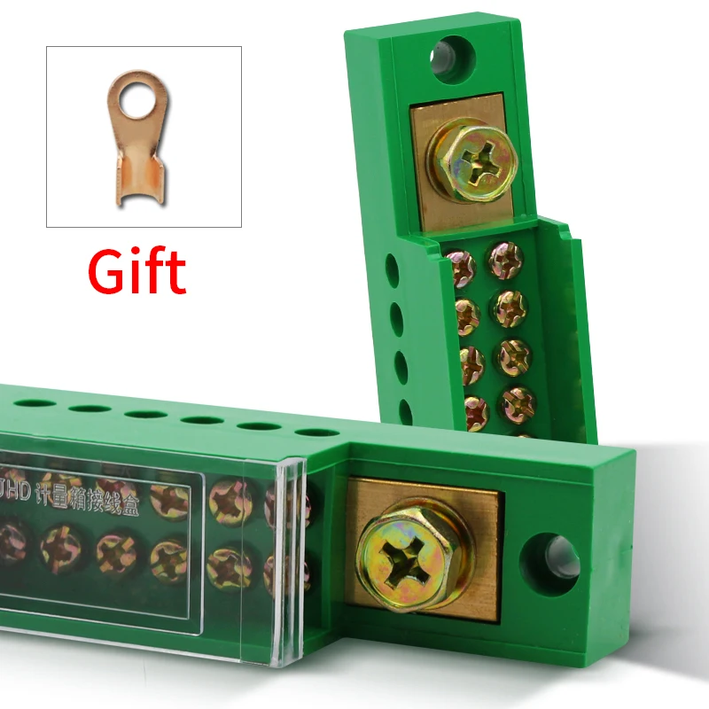 Распределительная коробка для соединения 1 шт. трехфазный зеленый клеммный блок