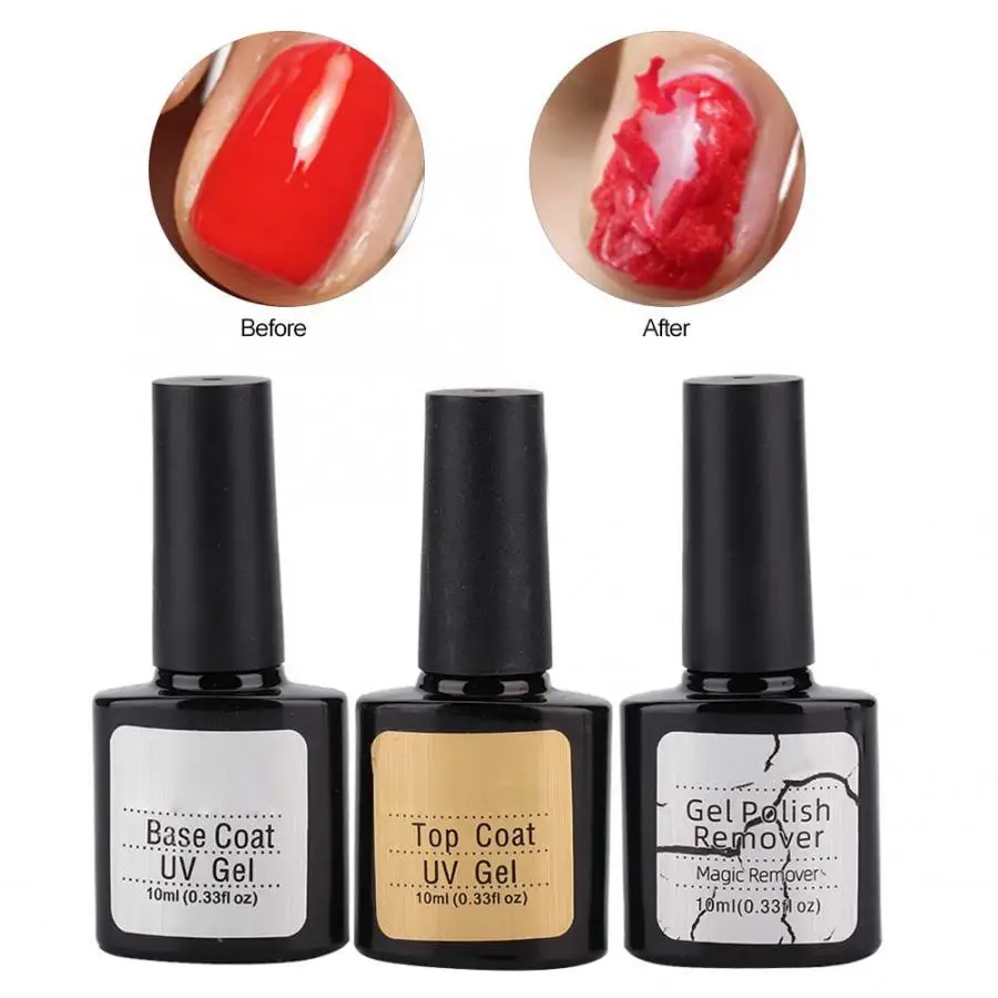 30ml Gel Nail Remover Nails Base Top Coat UV Gel Nail Polish Remover All For Manicure of Top Coat,Base Coat,Gel Polish Remover