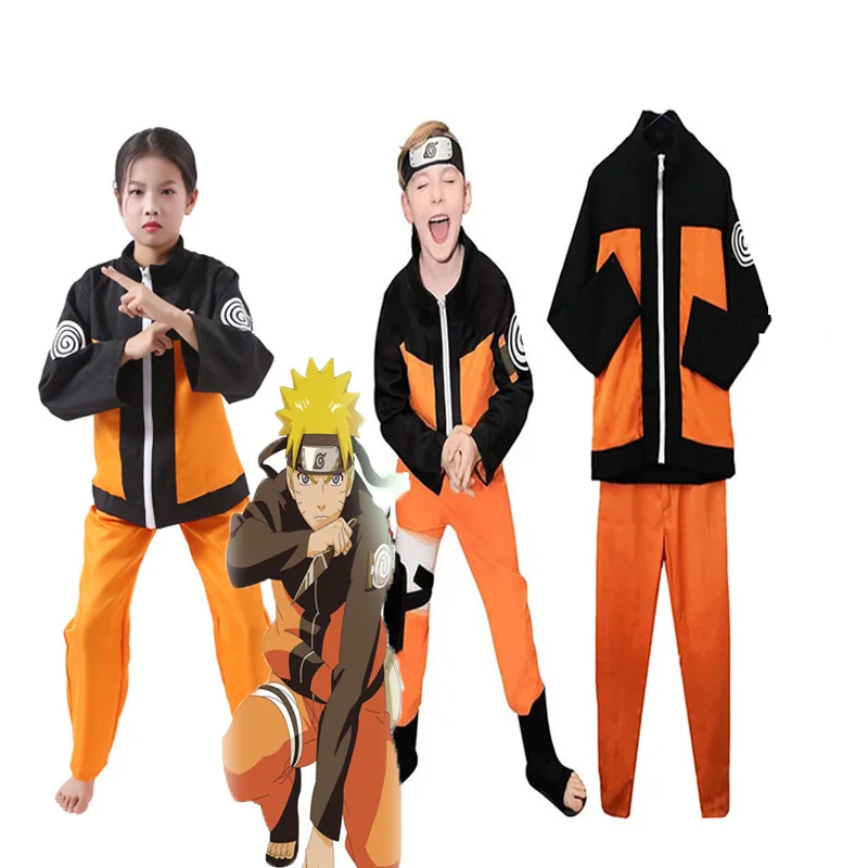 Костюм для косплея Узумаки из аниме Наруто костюм ниндзя мальчиков и девочек