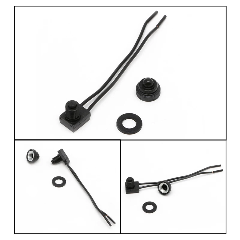 12V Водонепроницаемый кнопочный переключатель ВКЛ ВЫКЛ с 4 &quotпровода для