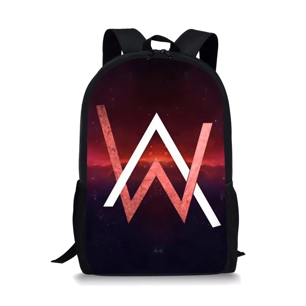 Thikin школьная сумка для девочек классный DJ Alan Walker Школьный Рюкзак Для детские школьные принадлежности для мальчиков сумка на плечо Женская Mochila