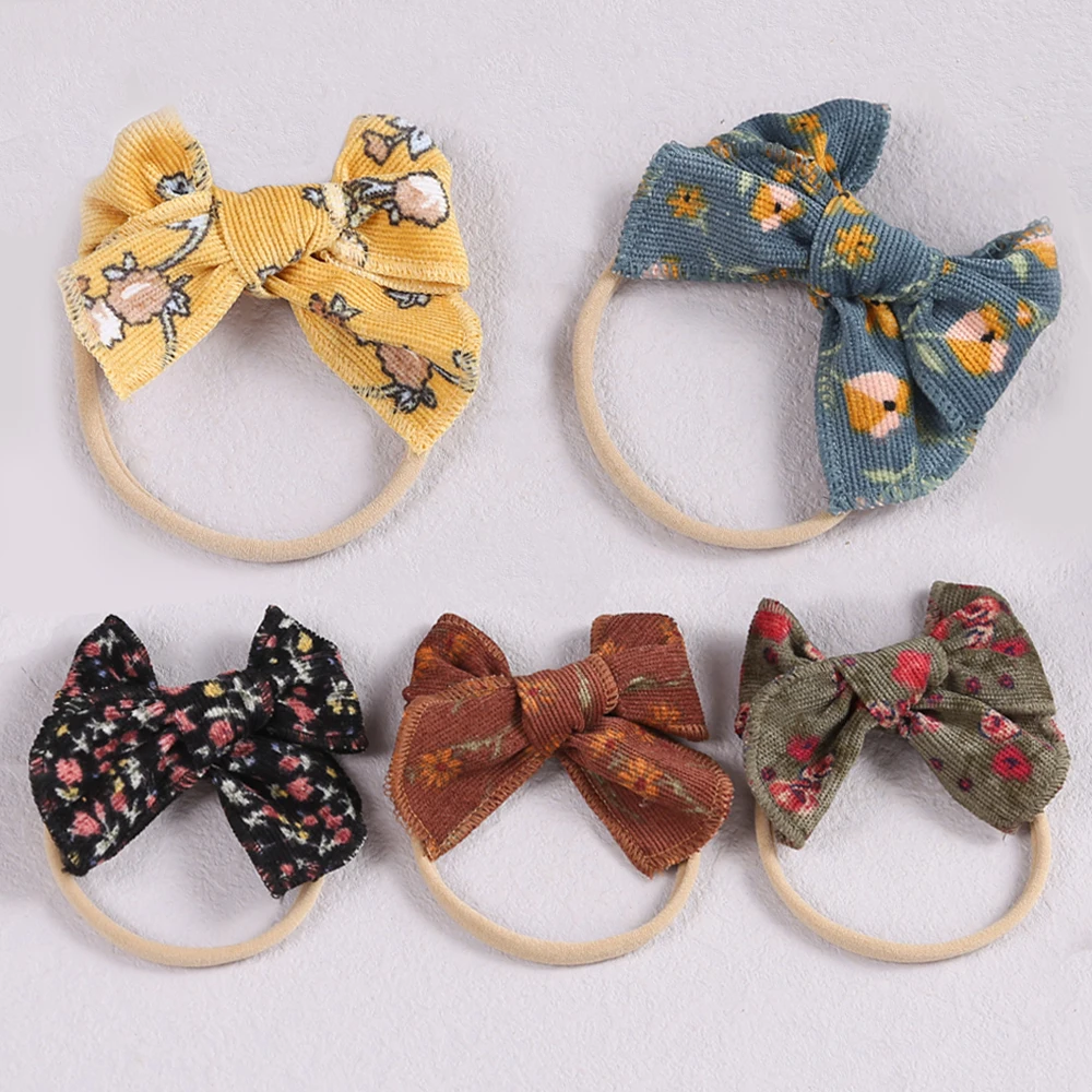 

Baby Nylon Headbands Print Bows Hairbands Elastics For Baby Girls Newborn Infant Toddler Child Hair Accessories Girls Kids Gift