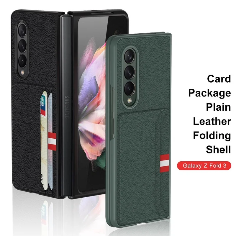 

Кожаный чехол для телефона Samsung ZFold3, складной экран, защитный чехол для мобильного телефона Samsung Galaxy Fold3, креативный чехол Fold3 для карт
