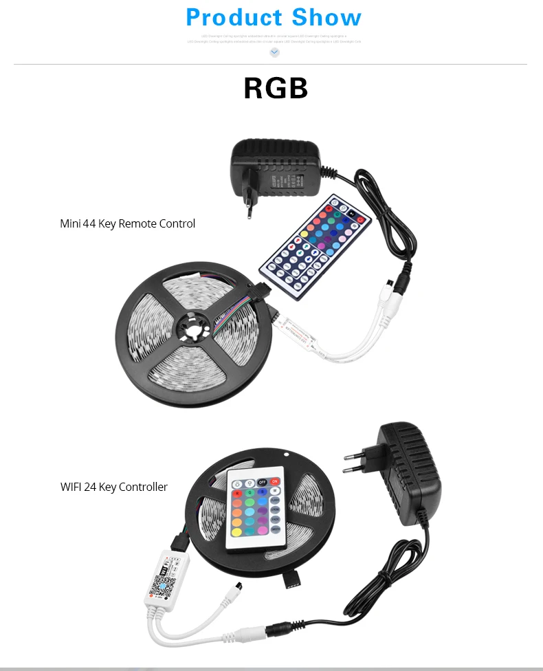 IR WIFI LED Strip Waterproof 5M 15M 20M RGB Led Strip Light 5050 RGB 30 Leds /M Flexible Lighting Ribbon Tape Controller Adapter
