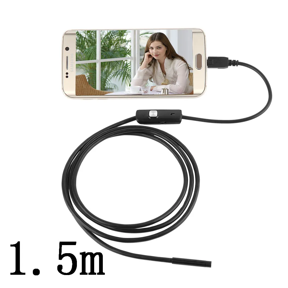 1.5m 1,5/3,5 м 5,5 мм USB эндоскоп с OTG эндоскоп камера в реальном времени видео бороскоп камера для Android мобильного телефона - Цвет: 1.5m