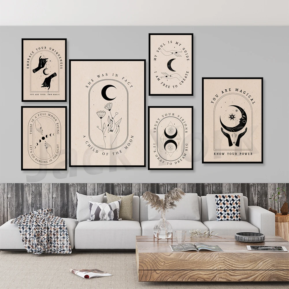

Inspirational moon quote,moon quote wall art,full moon decor,bohemian style poster,moon quote art,moon wall decor,boho wall art