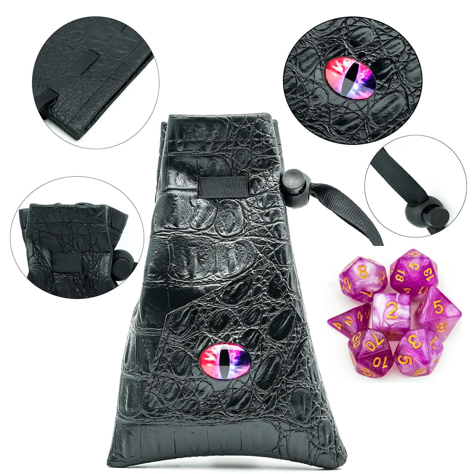 Полиуретановый кожаный чехол на шнурке сумка для хранения набор игральных