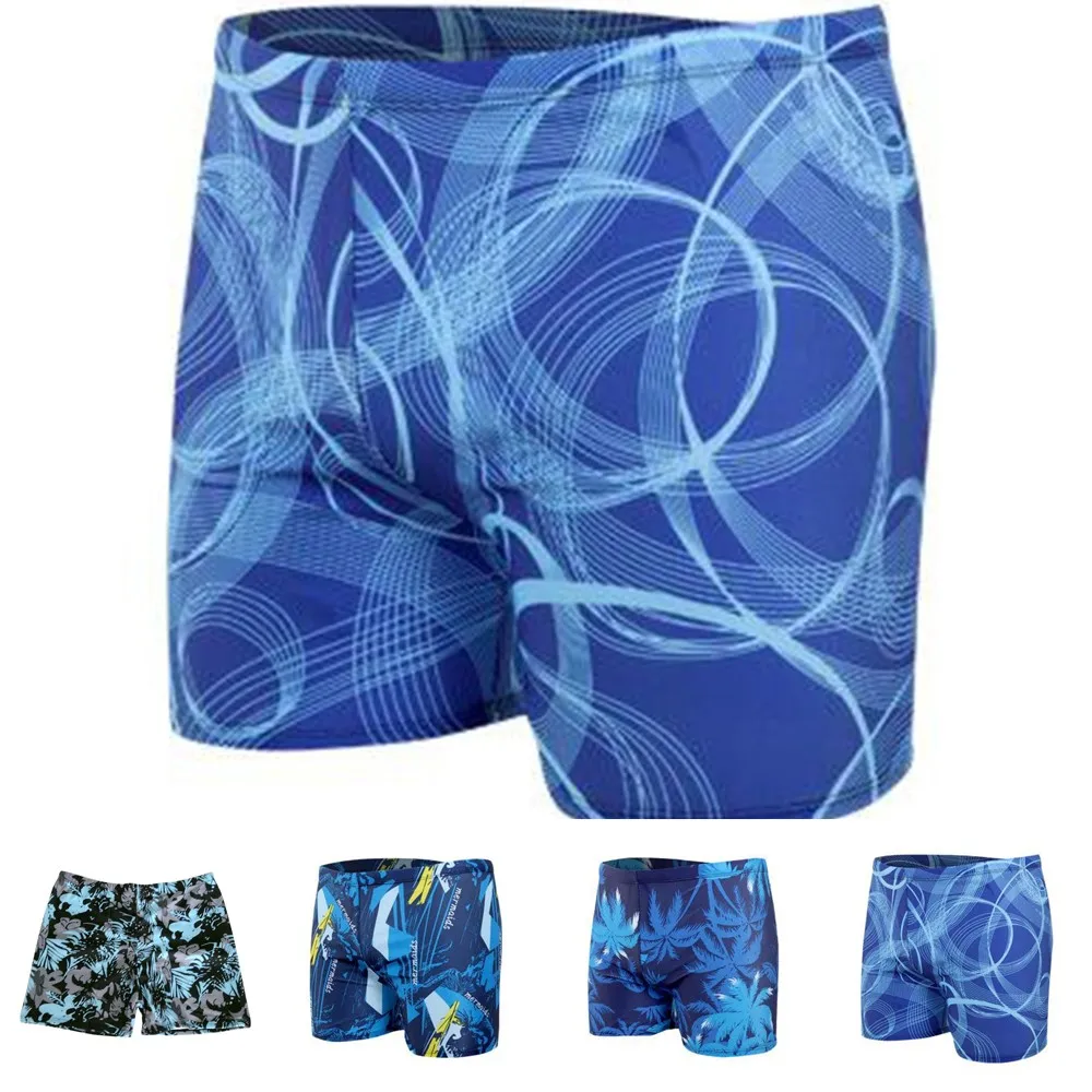 

Men Beach Shorts Swimming Swim Boxer Briefs Swimwear Beach Quick-Dry Trunks Fashion Sexy Fitness Workout Pants Casual Bather
