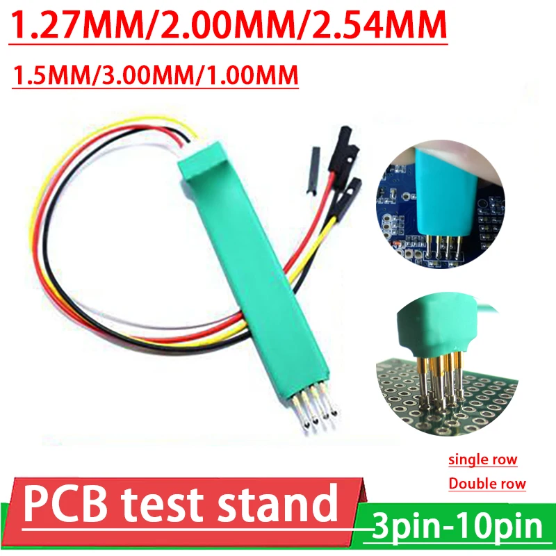 

Handheld PCB Test Stand programming Debug Download Burning Clip ARM JTAG pin 2.54mm/2.00mm/1.27mm/ 1.5mm/3.0mm 4P 5P 6P 7P 8P