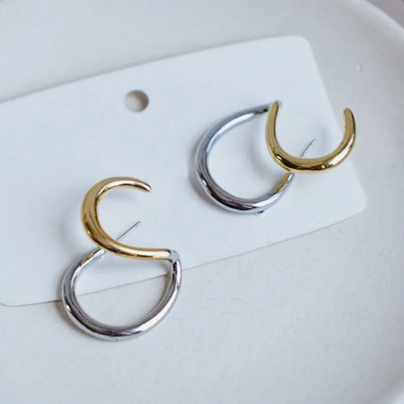 Индивидуальные золотые и серебряные изогнутые двойные Поддельные кольца