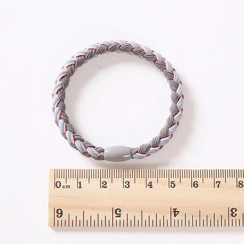 Двухцветная плетеная резинка для волос богемная высокоэластичная резинки