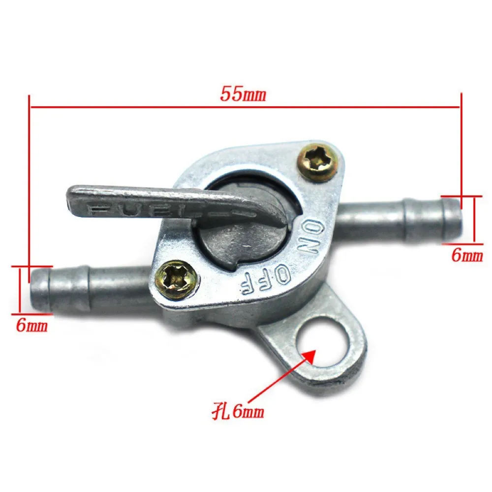 

Two Heads Gasoline Valve Aluminum Gasoline Tank Gas Tap Switch Valve On/Off Switch for Motocross ATV Beach Moped Parts