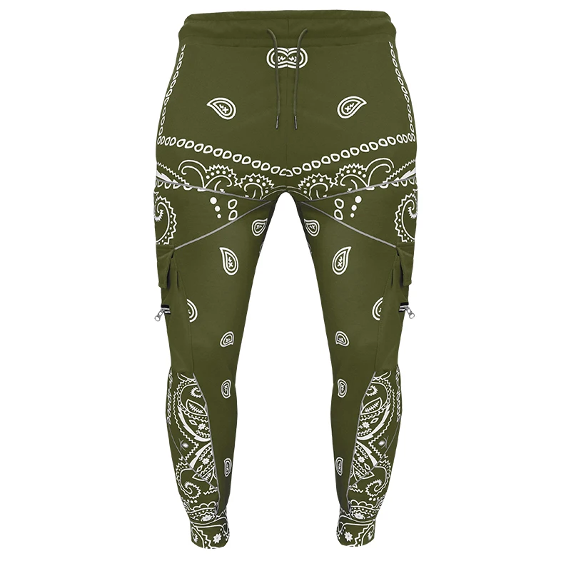 

2021 New Sportswear Men's Outdoor Sportswear Cargo Pants Hip Hop Pants Cotton Fashion Print Pants Plus Size Street Wear PantsMen