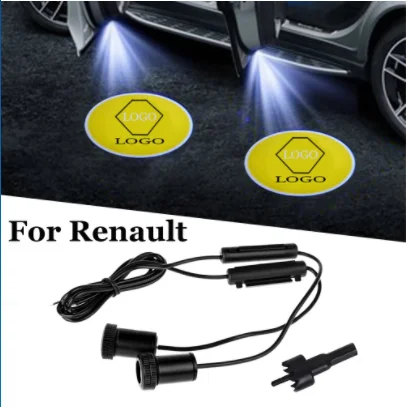 

Universal Car Logo LED Door Light Courtesy Lamp For Renault Duster Laguna 2 Megane 3 Logan Clio Scenic Captur Laguna Fluence