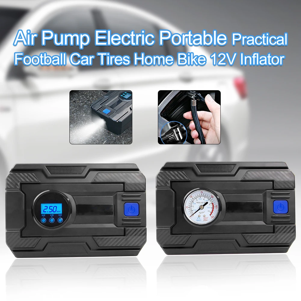 

Inflator Motocycle Football Multifunctional Bike Car Tires Quick Fill Electric Portable Home Practical 12V Air Pump