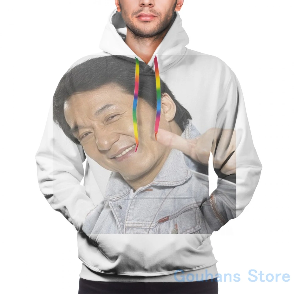Mens Hoodies Sweatshirt for women funny Jackie Chan approves print Casual hoodie Streatwear | Мужская одежда