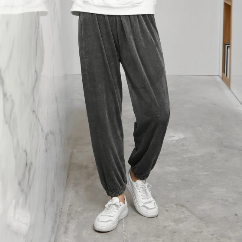 

2022 весенние женские флисовые штаны, Прямые вельветовые брюки для дам, зимние спортивные штаны, домашняя одежда для повседневной носки