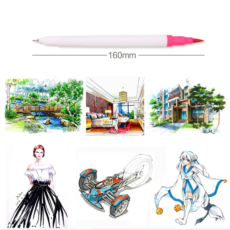 

120 Colors Dual Tips Fine Brush Watercolor Based Paintbrush Pen Sketch Art Markers Set For Manga Drawing School Supplies For Kid