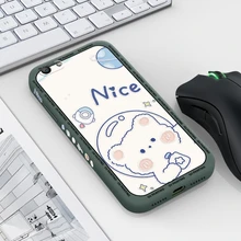 For OPPO A12 A12E A15 A15s A52 A71 A71K A59 Case with Bear and rabbit back cover Cartoon casing