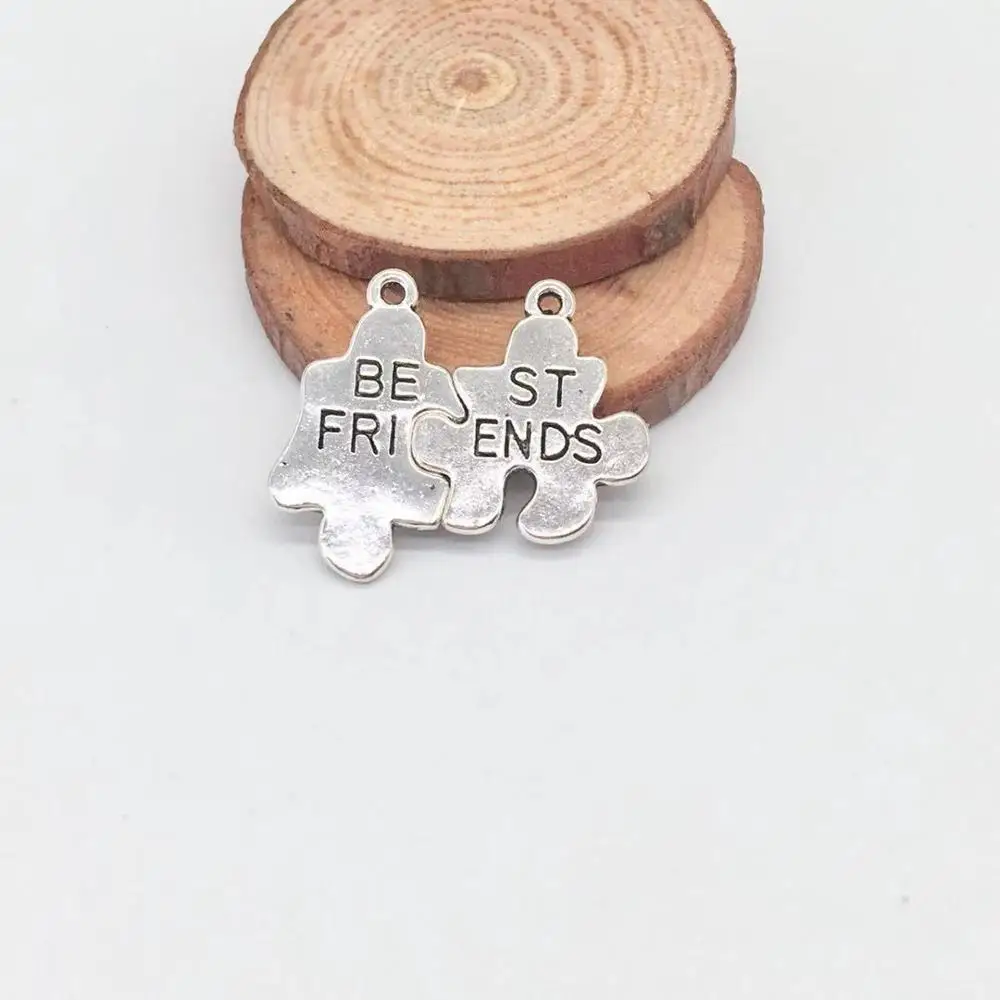 Высокое качество 12 шт. (6 комплектов) Модные Головоломки Лучшие друзья пара шармы