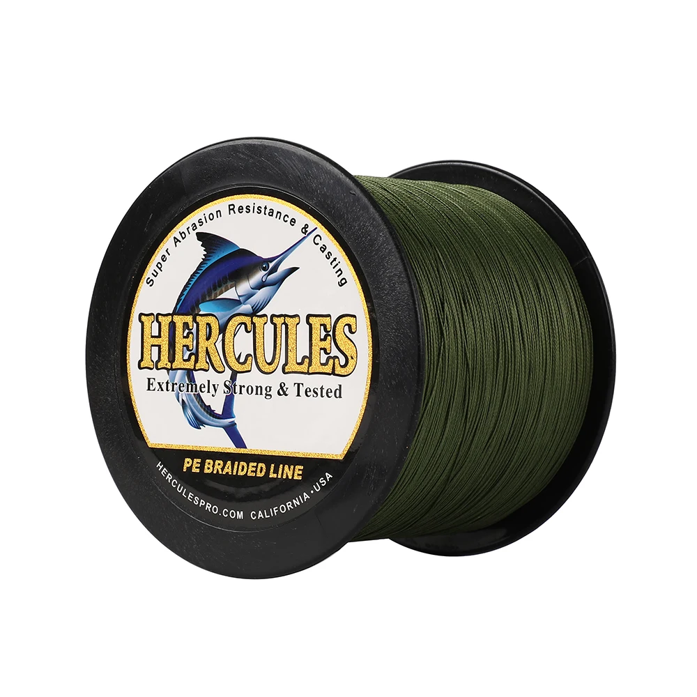 Геркулес без потери цвета плетеная леска 8 нитей зеленая 100 м 1000 10 120LB супер ПЭ