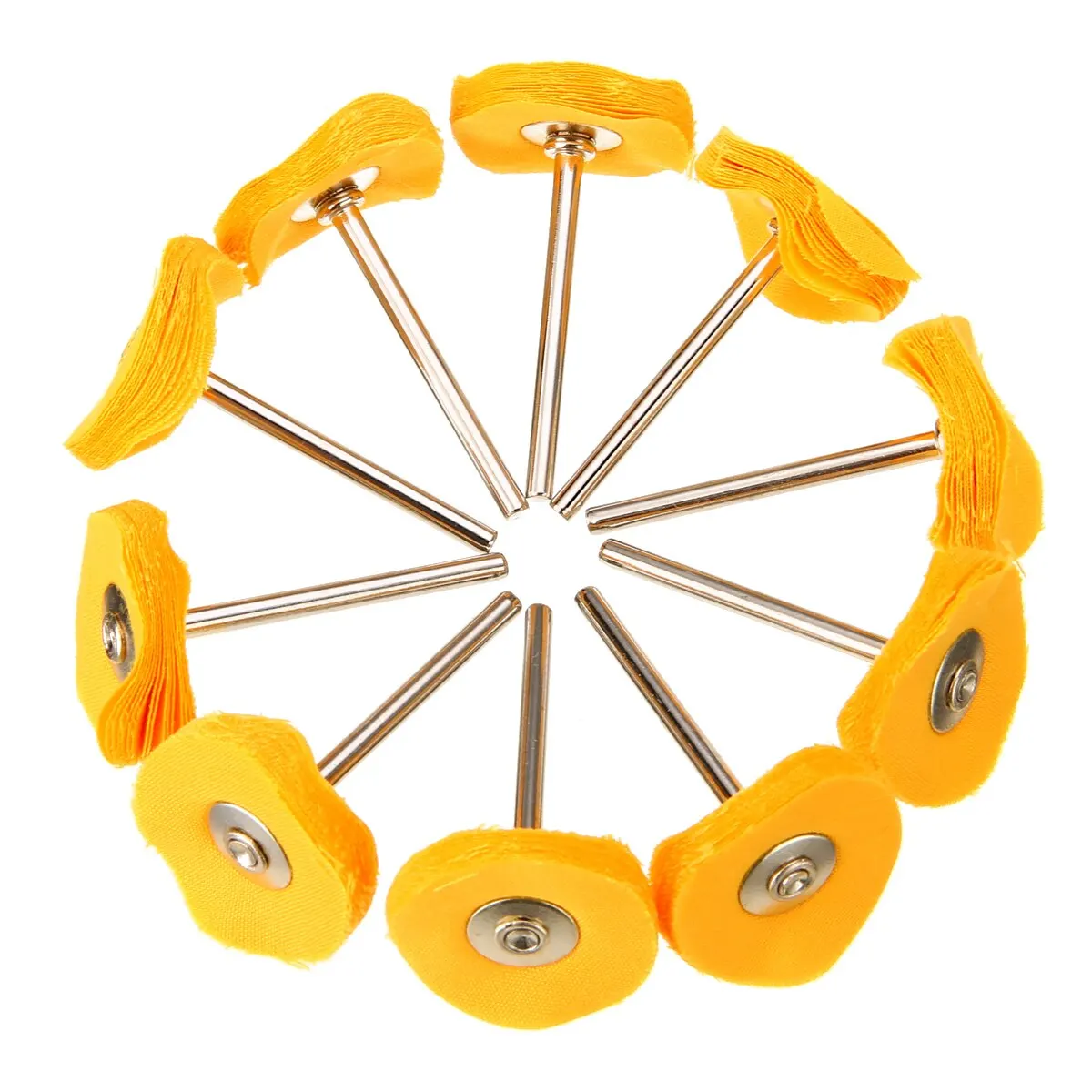 

10pcs 25mm Cloth Polishing Wheel T-shaped Grinding Head Polishing Buffing Wheel Burr Remover Cleaner For Jewelry Metal Polishing