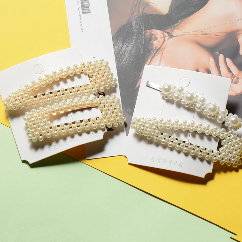 Жемчужные заколки для волос женщин новые корейские модные аксессуары трендовые