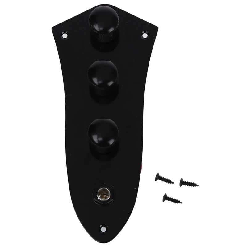 

Pre-Wired Control Plate for Jazz Bass Guitar--Black