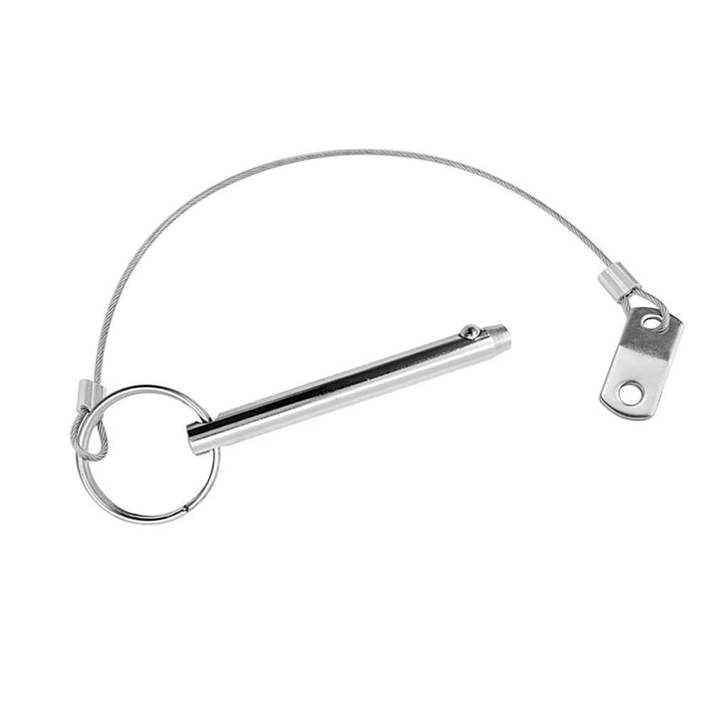 

316 Stainless Steel Quick Release Pin w/ 240mm Lanyard Fits Boat Deck Hinge