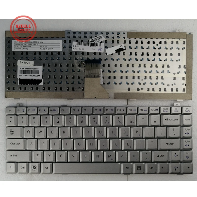 Новая английская клавиатура GZEELE для ноутбука SA6 SA1 W350I W350A W350L W350R W650i W6501 |