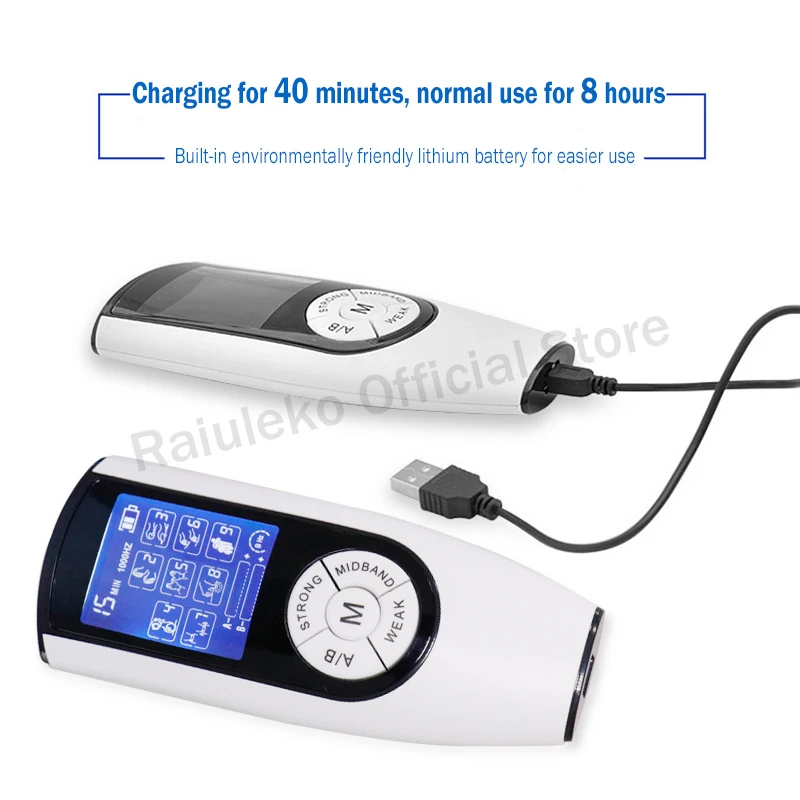 Миостимулятор двухканальный Выход десятки тысяч EMS боли Массажер Электрический