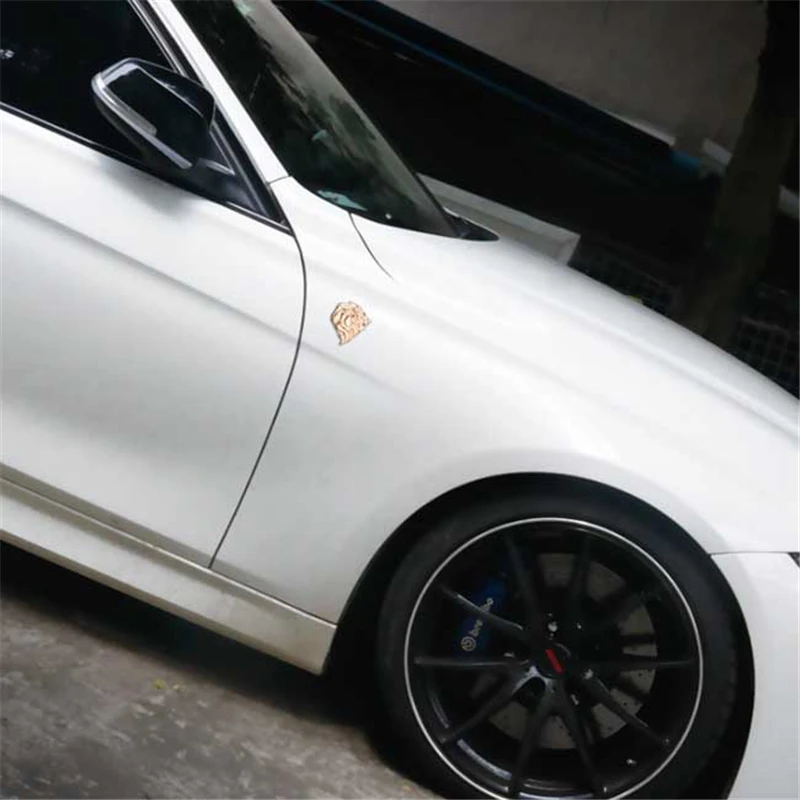 3D Животные Лев горячие металлические наклейки для автомобиля Стайлинг