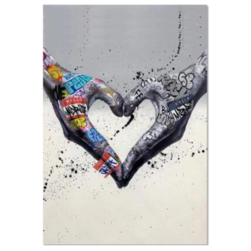 

5D Diy алмазная живопись красочные граффити любовь искусство стены Полный Круглый квадратный вышивка крестиком Мозаика Ручной Работы украше...