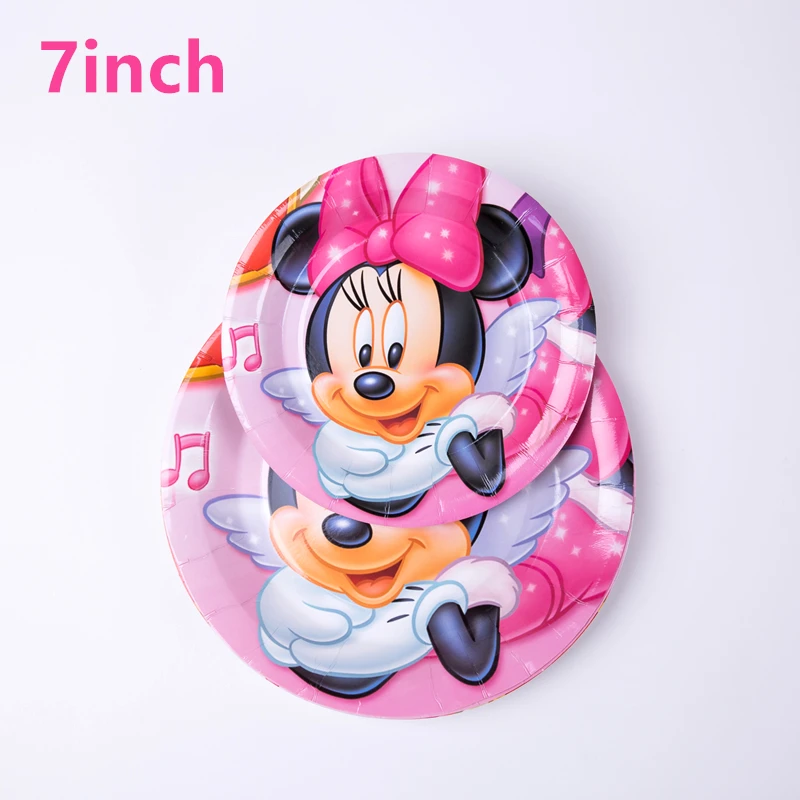 Disney Минни Мышь для девочек детский праздничный костюм украшения Бумага салфетки