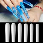 120 шт.пакет XXXL No C-Curve балерина гроб ногтей типсы прозрачныенатуральные супер длинный пресс для Ногтей Полное покрытие 3XL накладные ногти