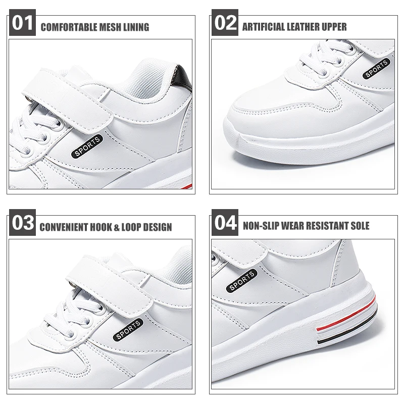 Модные туфли на плоской подошве белого цвета обувь детская дышащая свет