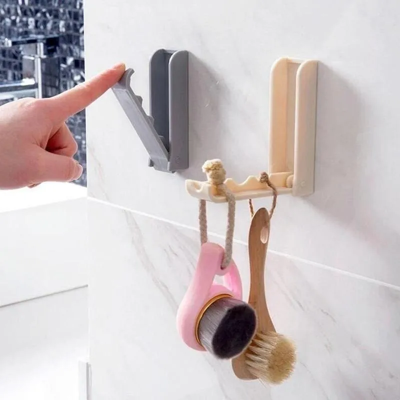 

High Quality Storage Holders Invisibility Sucker Hanger Hanger Hanging Hook Hook Adhesive Door Up Self Foldable Traceless D2A6