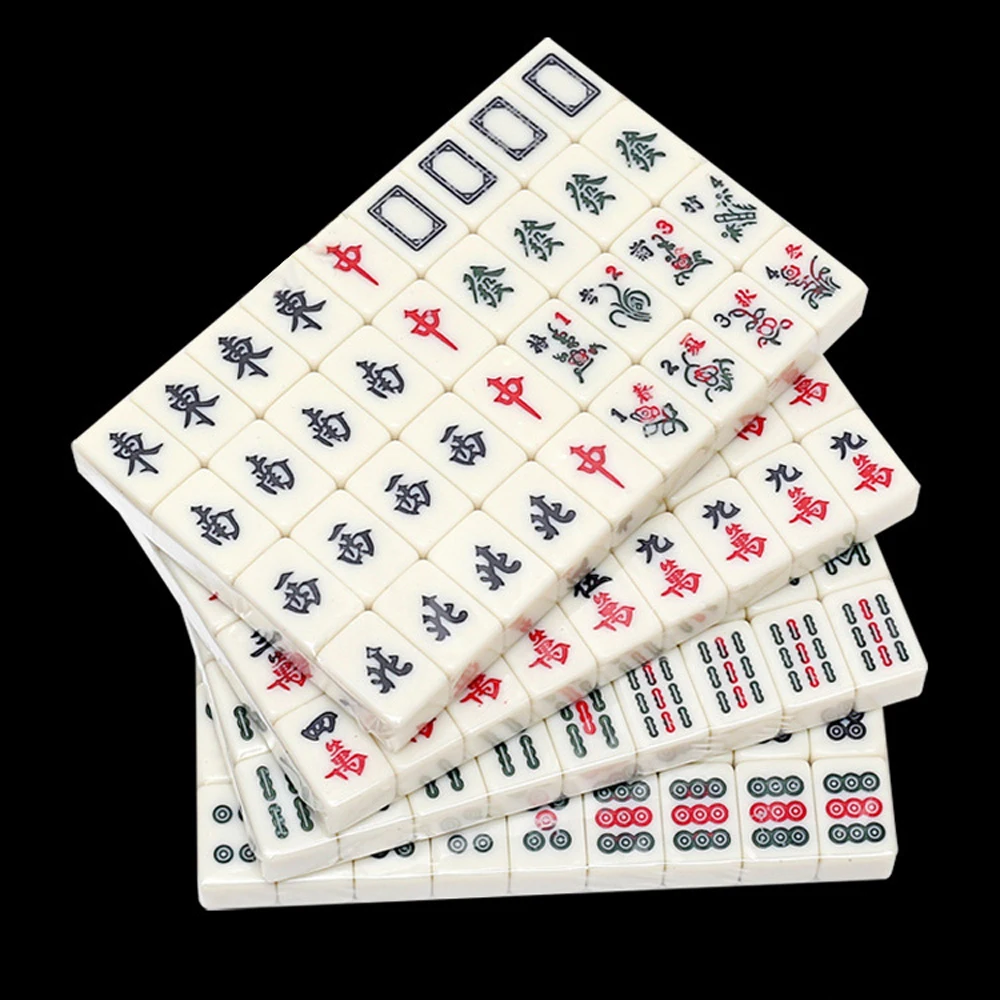 24 мм Портативный Мини маджонг набор путешествия традиционная китайская игра