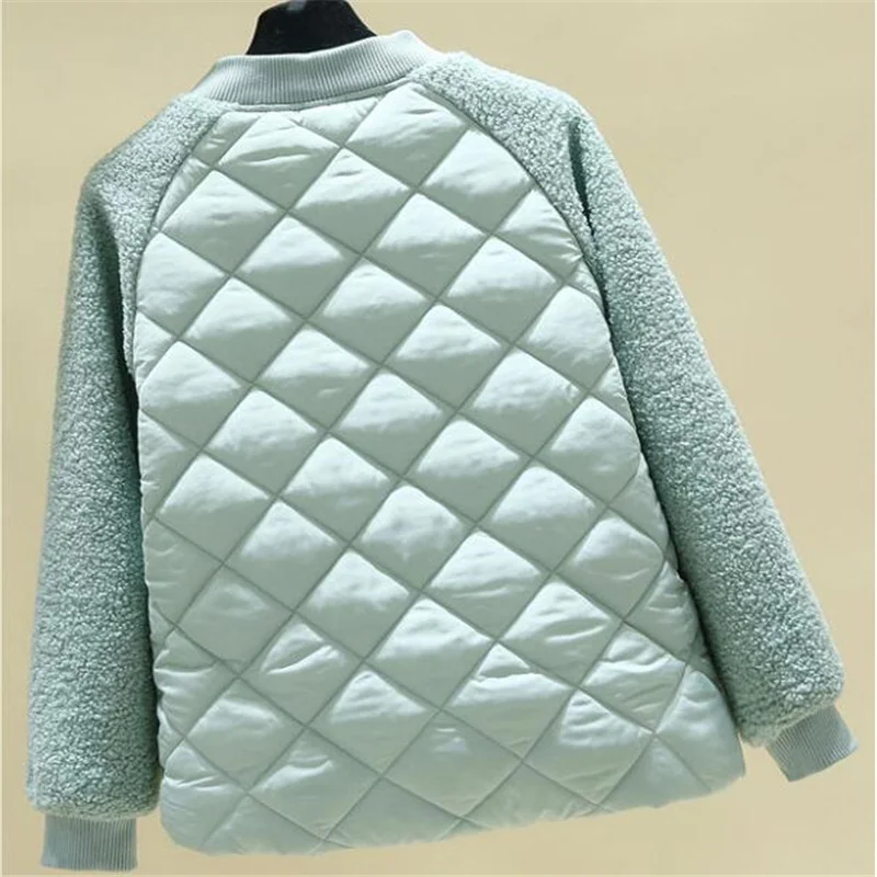 Женские пальто из овечьей шерсти женская верхняя одежда короткая хлопковая