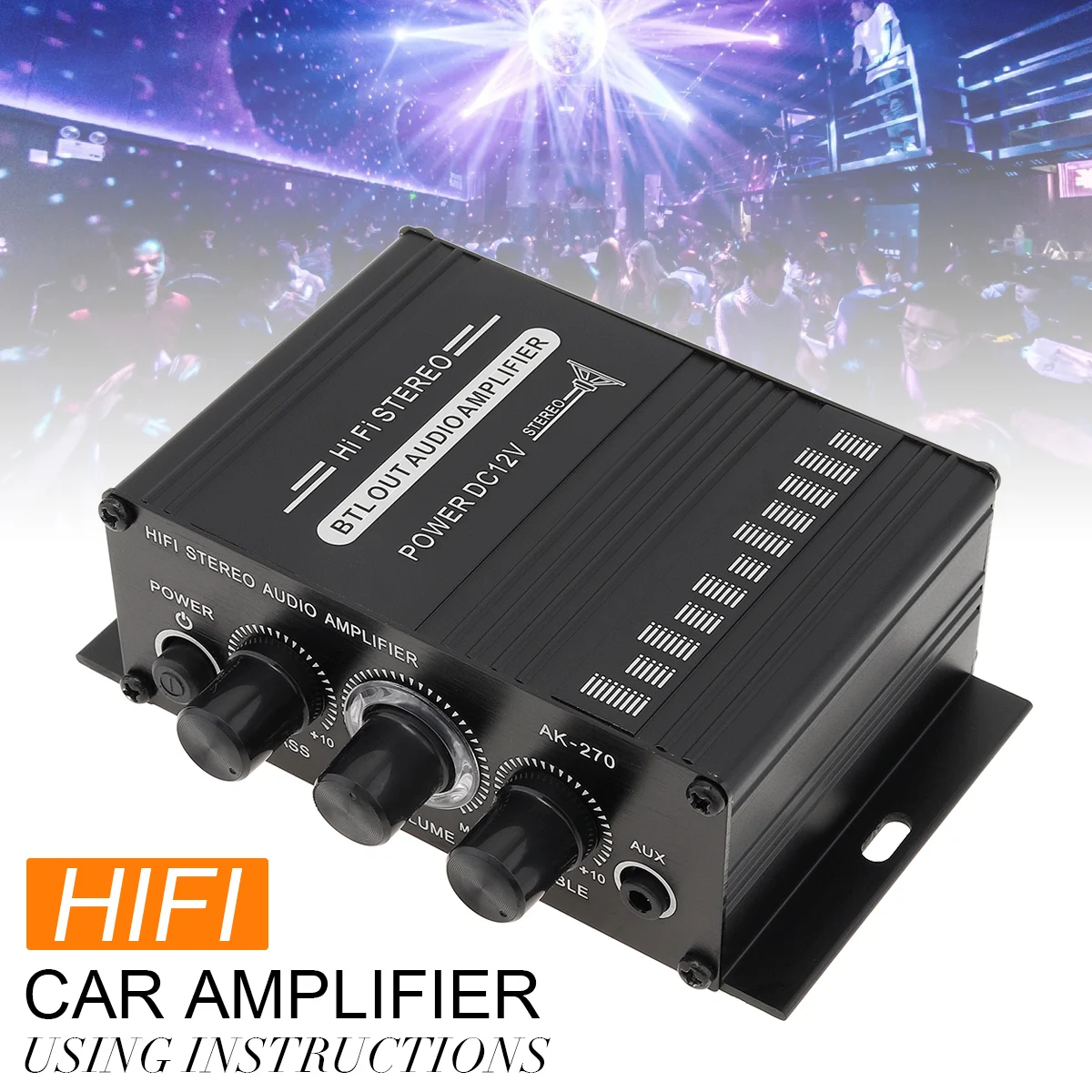 Hi-fi стерео усилитель мощности AK270 аудио для автомобиля караоке домашнего