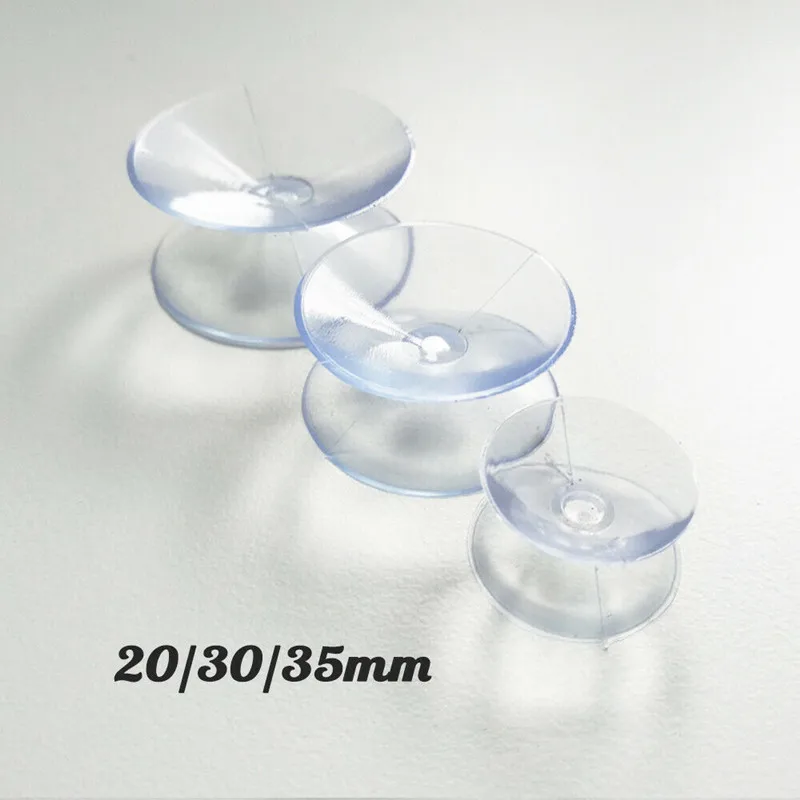 10Pcs 20/30/35MM Double Sided Suction Cups Clear Plastic Rubber Suckers Pads for Window Wedding Decor Suction Kitchen Bathroom