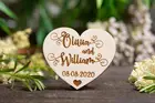 Магнит с надписью Heart Save The Date, Custom Save The Date, Custom Save The Date, Cute Save The Date, Cute Save The Date, Boho Sa