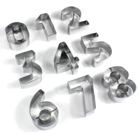 numbers cookie cutter set 0 8 digital biscuit cookies fondant pastry bread cutter stainless steel cookie cutters