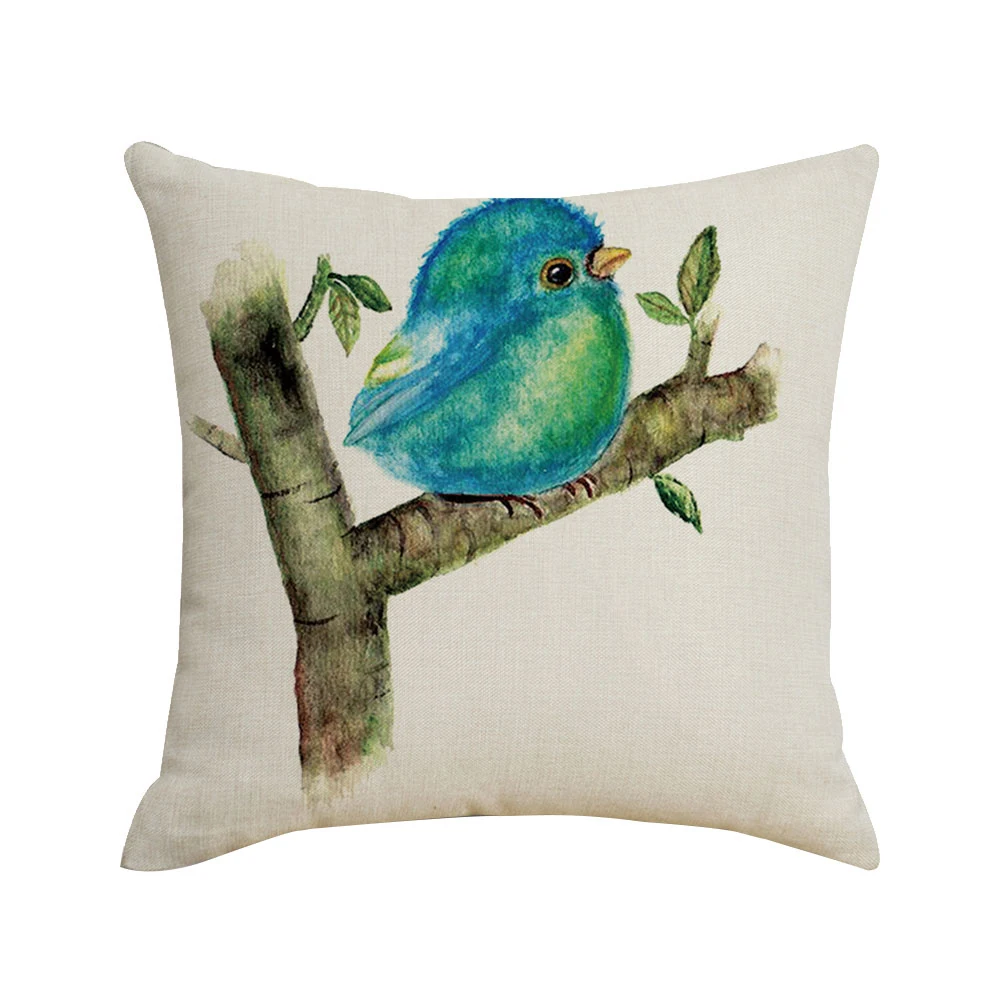 Цветок Колибри льняная подушка чехол наволочка для дивана кровати домашний