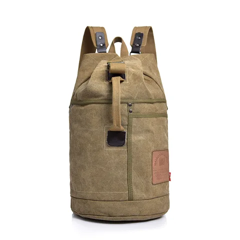 Мужской холщовый рюкзак для альпинизма, большой армейский дорожный рюкзак для мальчиков, с ведром, 2024